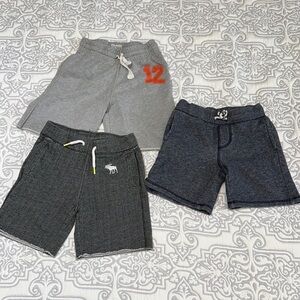 Gray and Black Kids Jersey  Shorts Set